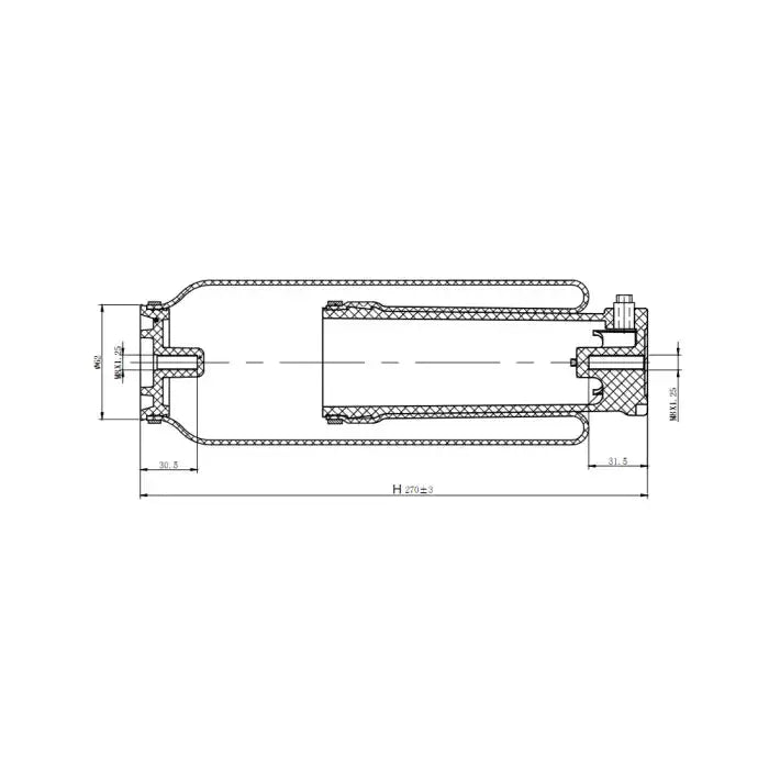 Cabin Air Spring Sleeve Style 800-6222086001 Air Bag -