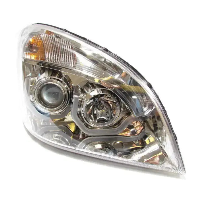 Fortpro Chrome Housing Headlight For Freightliner Cascadia -