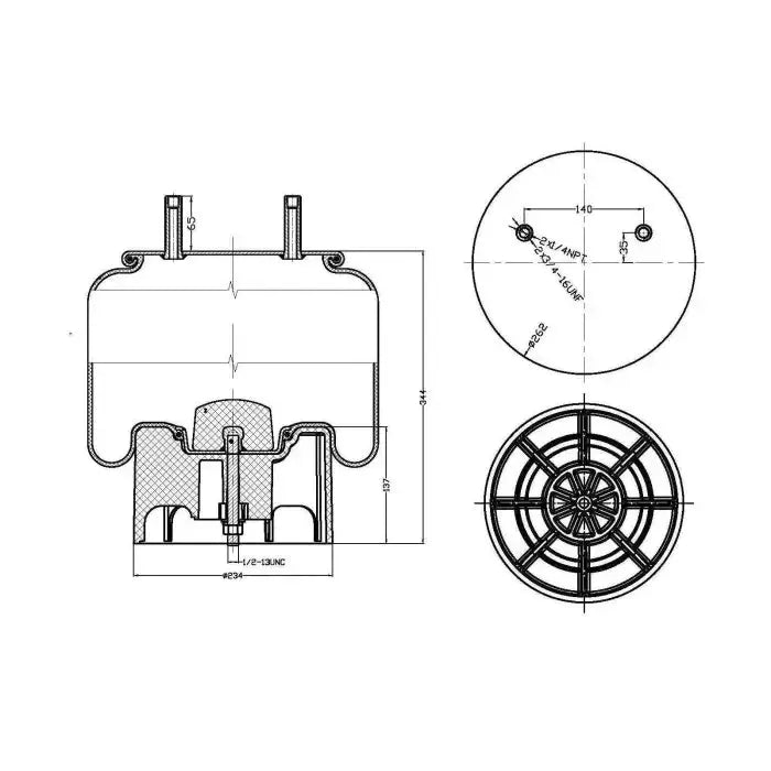 Reversible Sleeve Air Spring - 8713 Air Bag - Suspension