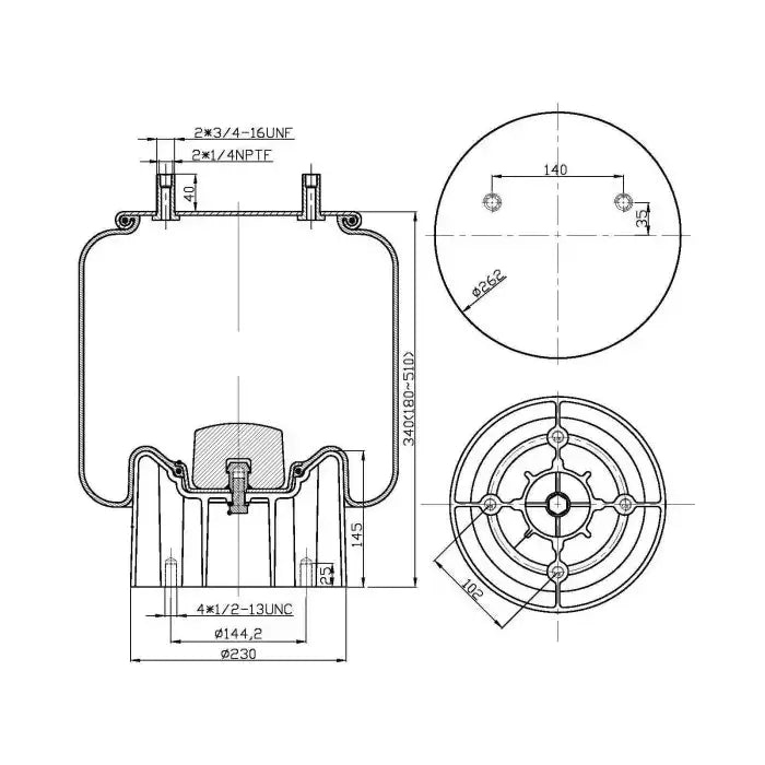 Reversible Sleeve Air Spring - 8755 Air Bag - Suspension