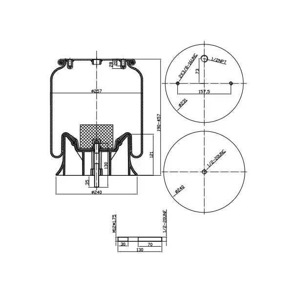 Reversible Sleeve Air Spring - 9069 Air Bag - Suspension