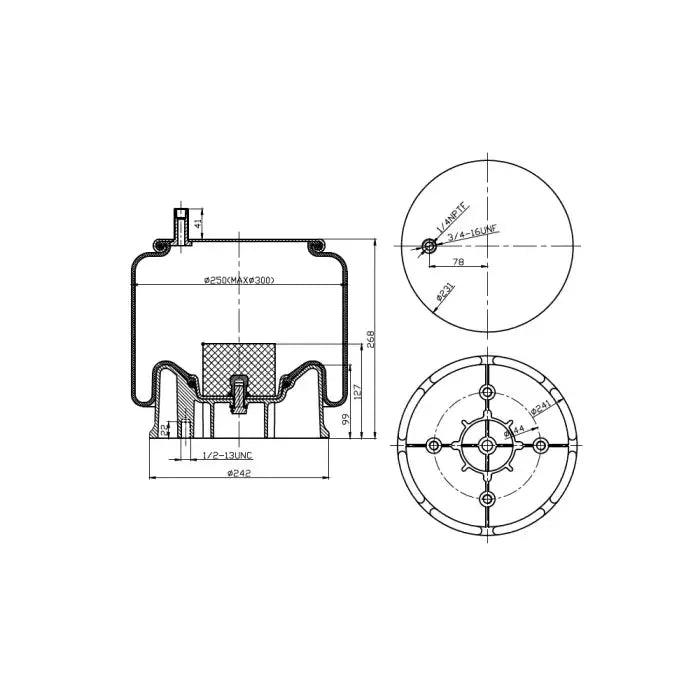 Reversible Sleeve Air Spring - 9270 Air Bag - Suspension