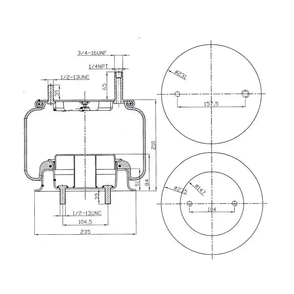 Reversible Sleeve Air Spring - 9422 Air Bag - Suspension