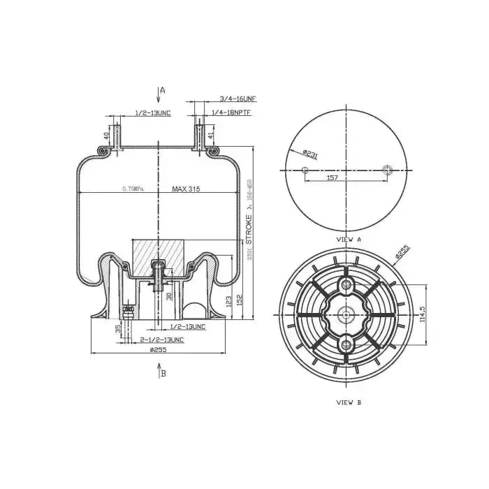 Reversible Sleeve Air Spring - 9466 Air Bag - Suspension