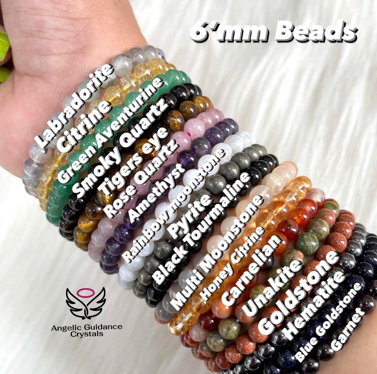 Clear Quartz Green Aventurine Amethyst Red Carnelian Black Tourmaline  Rose Quartz Seven Chakra Citrine Amazonite Calligraphy Chip Bracelet   BrahmatellsStore