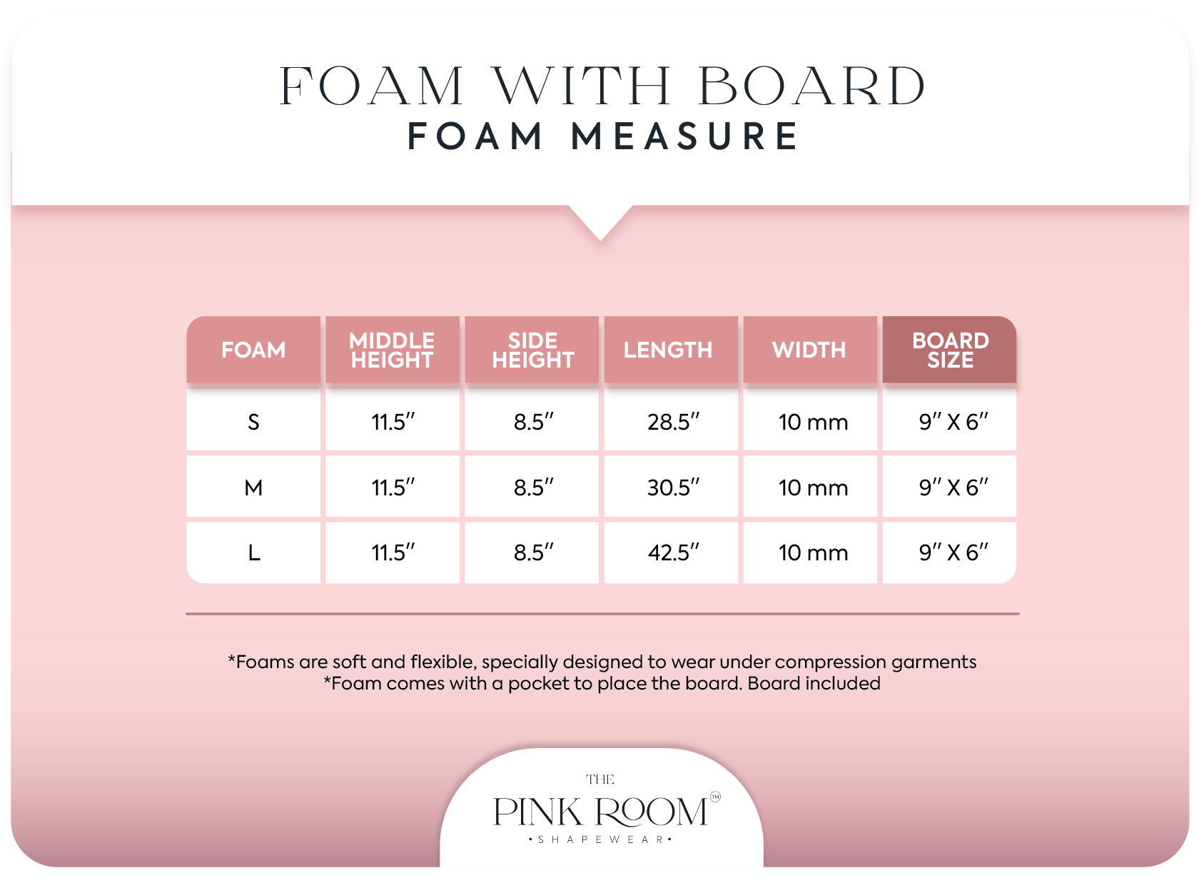 T007 Lipo Foam + Central Board – The Pink Room Shapewear
