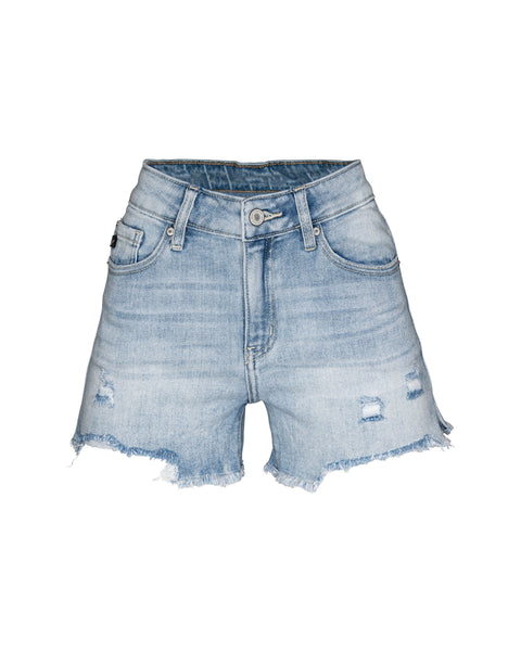 Freebird High Rise Distressed Denim Shorts