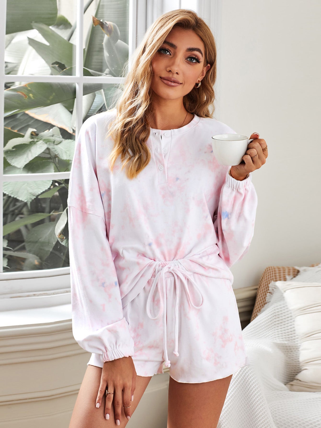 Tie Dye Knit Pajamas Set