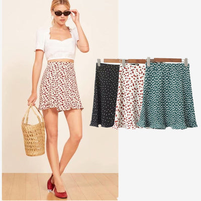 Women Dots Mini Skirt