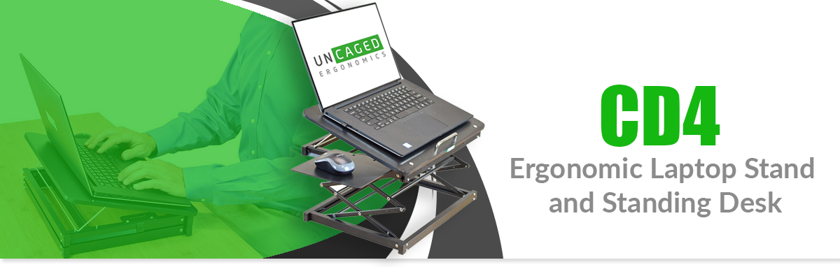 Uncaged Ergonomics CD4 Laptop Standing Desk Riser - Adjustable