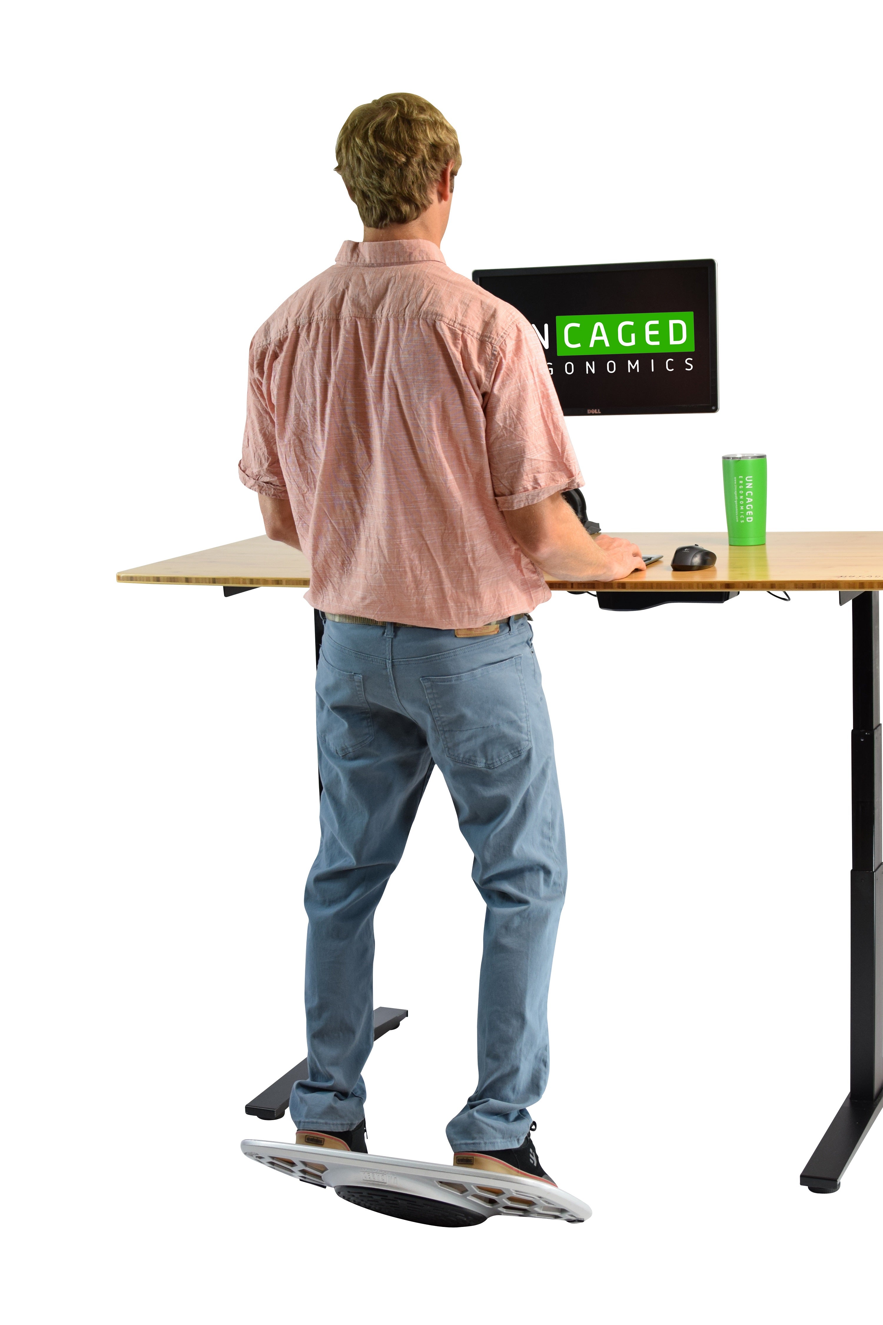 Uncaged Ergonomics Base Standing Desk Balance Board with Anti-Fatigue Mat