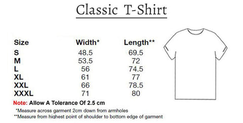 T Shirt Size Guide