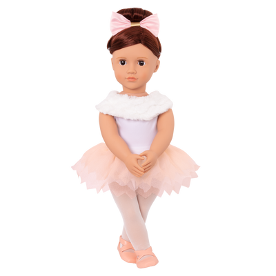 Valencia - 46cm Ballet Doll - Ballerina Dress - Brown Hair & Eyes - Toys for Girls Aged 3+ - Our Generation