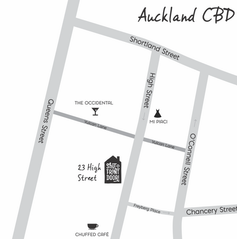 Shut The Front Door Auckland CBD Store Location