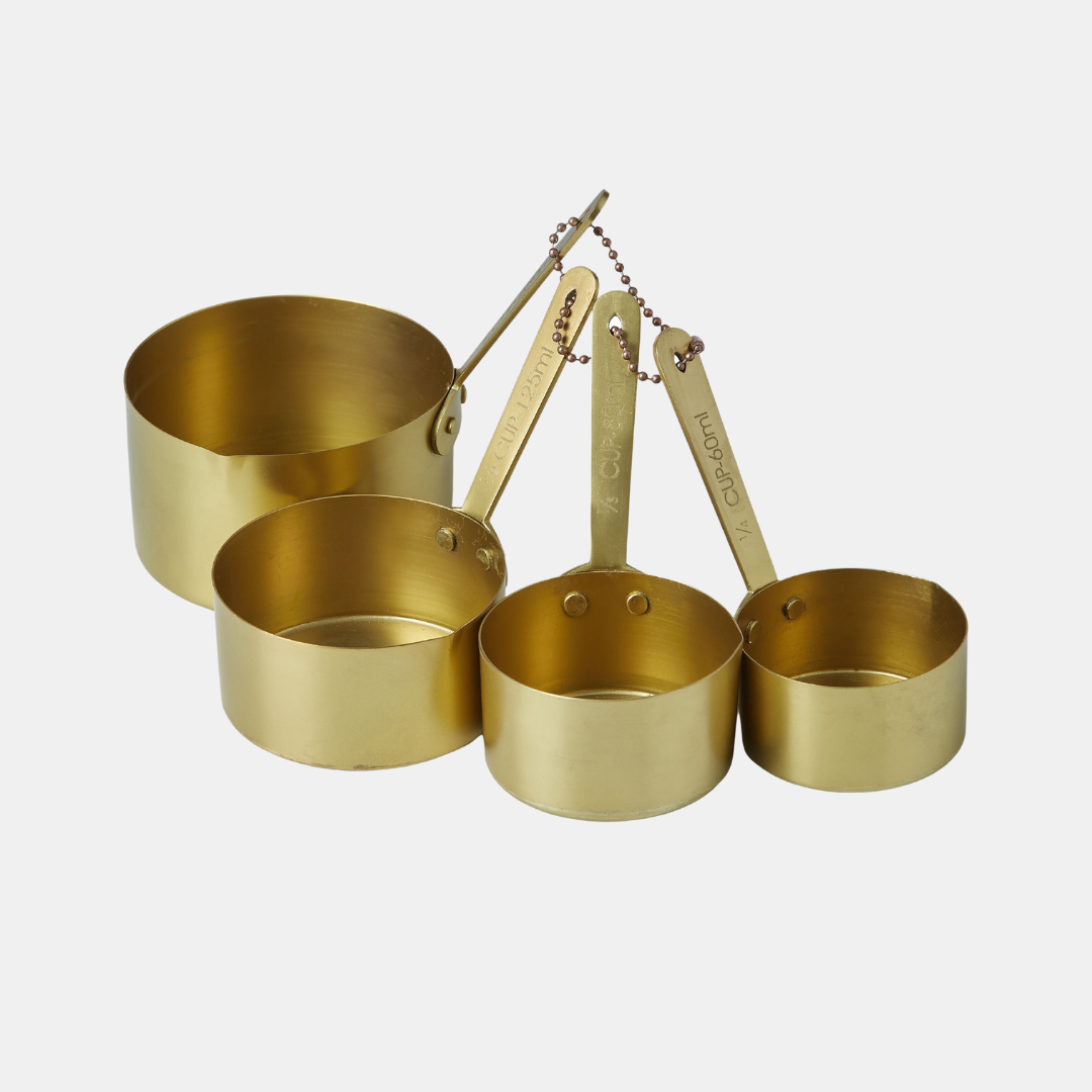 Vintage European Brass Measuring Cups -  New Zealand