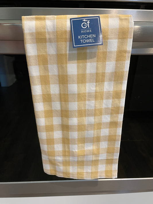 Corn Silk Gingham Cotton Kitchen Towel – Main & Ivy