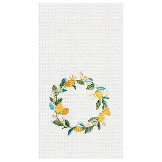 Waffle Weave Pineapple Embroidered Cotton Kitchen Towel – Main & Ivy