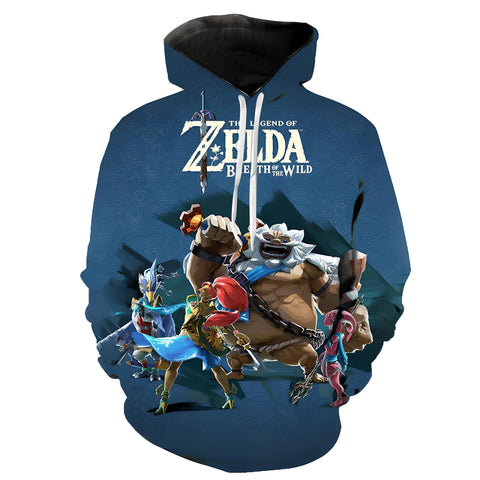 The Legend of Zelda Link Champion's Tunic Hoodie Pullover Sweatshirt Suit  Gift