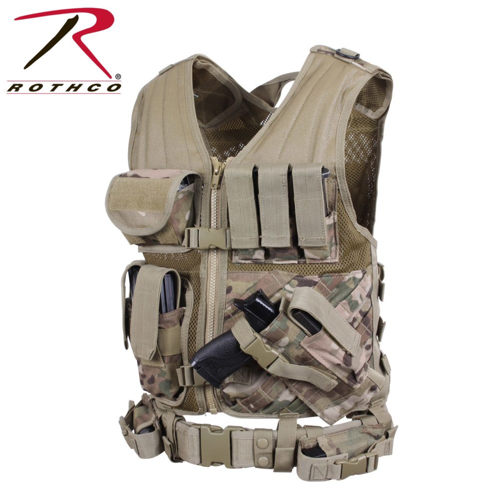 Rothco Cross-Draw MOLLE Black Tactical Vest 6491 – WCUniforms