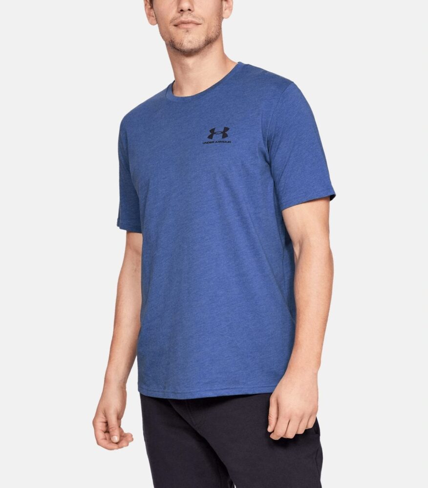 Under Armour Fish Hook Logo Short Sleeve Tee for Men - Sonar Blue/Carolina  Blue/Carolina Blue