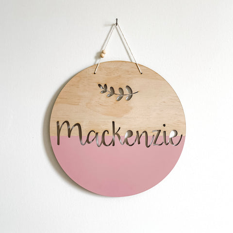 Wooden Name Plaque