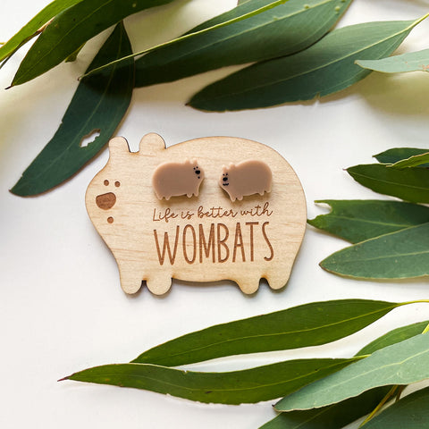 Wombat Stud Earrings