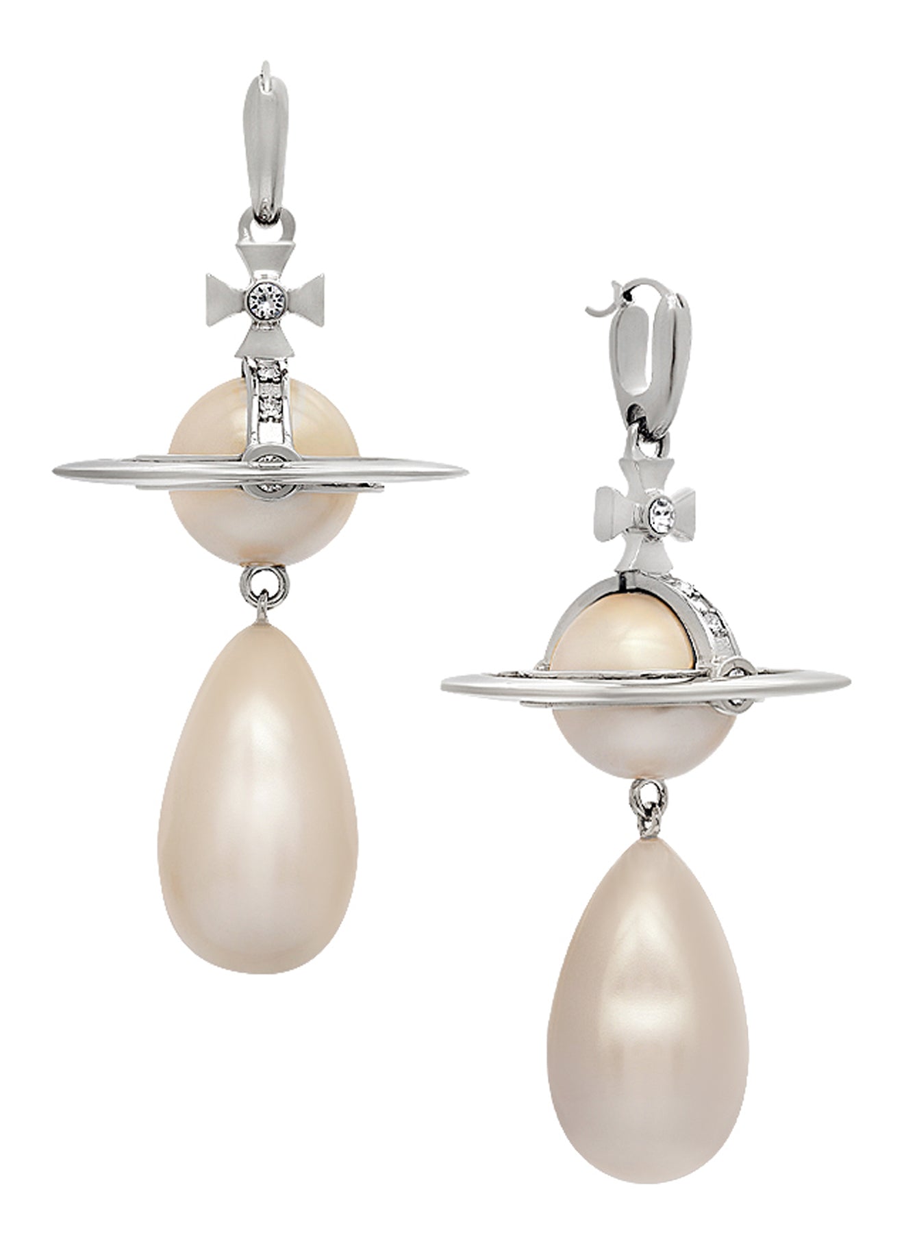 Giant Pearl Drop Earrings - Silver - 62030080-02P103-IM – Sarah Layton