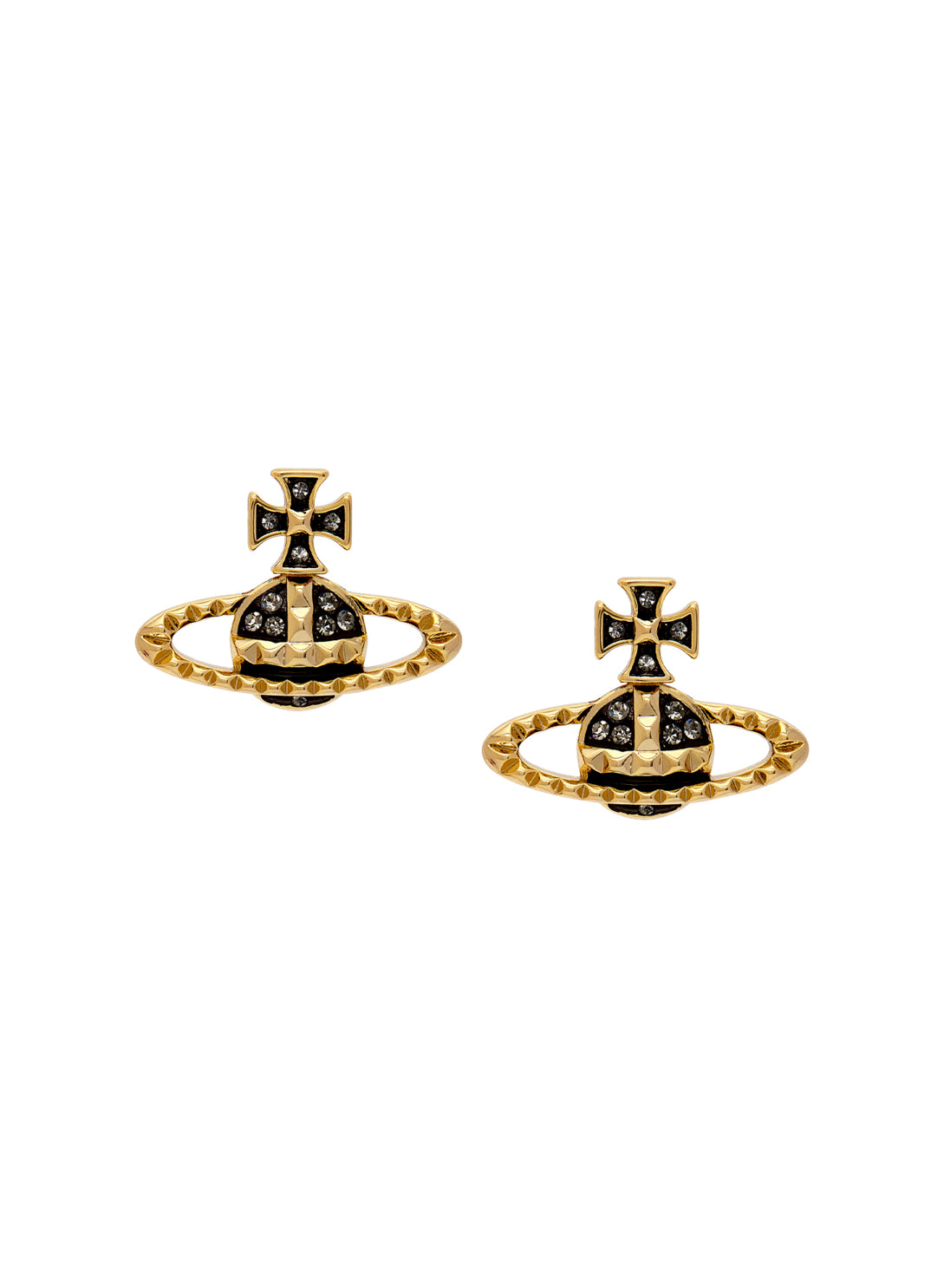 Mayfair Bas Relief Earrings - Gold/Black - 62010029-02R563-MY