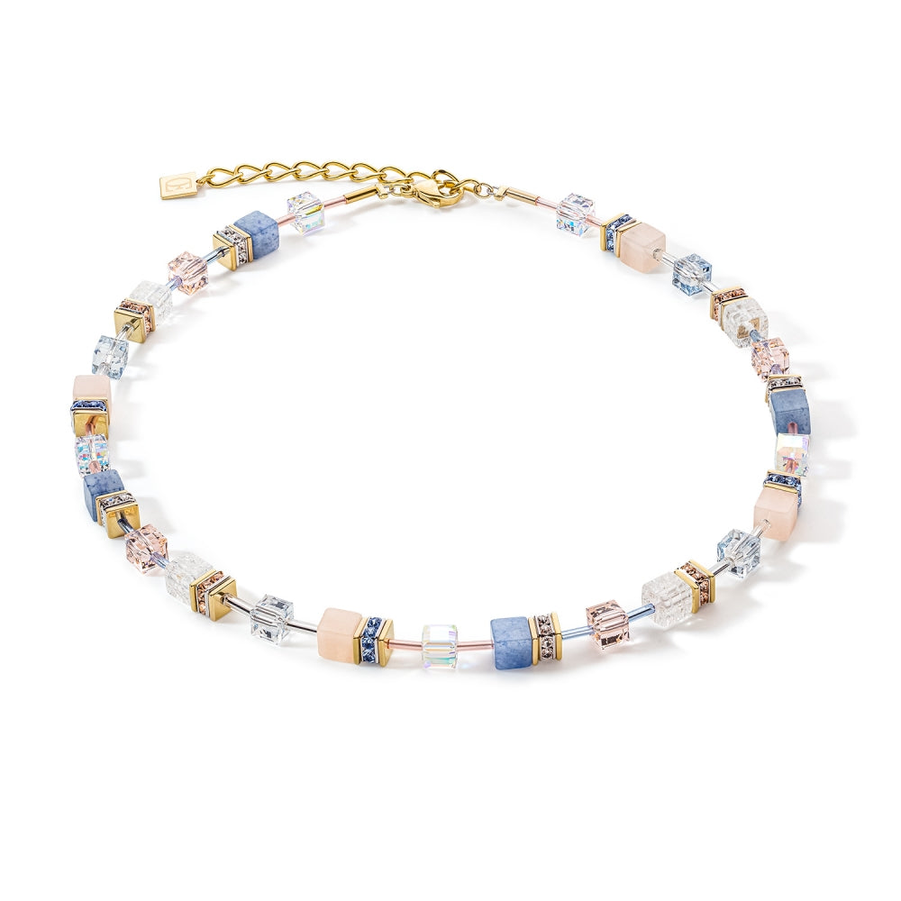 Happy Iconic Cube charm necklace silver pastel – COEUR DE LION (Europe)