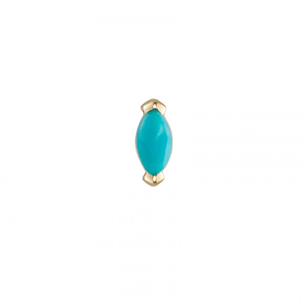 Mini Claw set Marquise Turquoise Stud - Gold -ST-C-MQ-MI-TUR-SC5