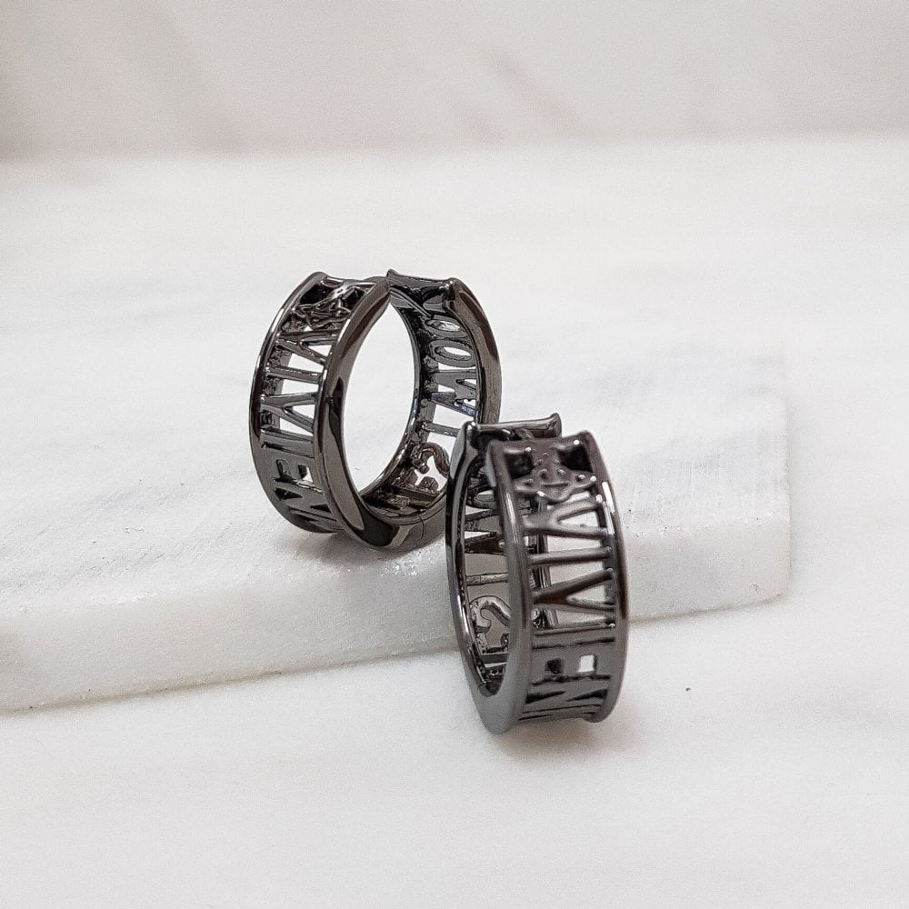 Westminster Hoop Earrings - Ruthenium - 62030046-S001-SM – Sarah