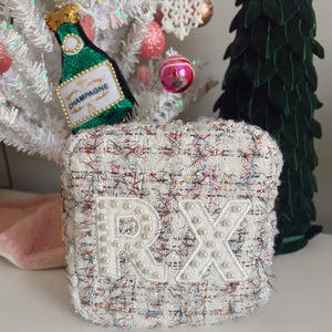 "Rx" Tweed Pouch - When Pigs Fly