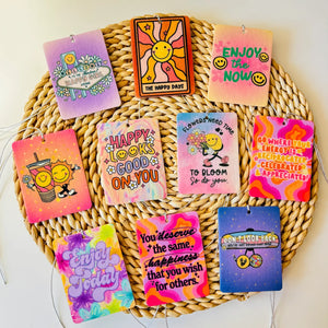 Smiley Felt Car Freshie - When Pigs Fly