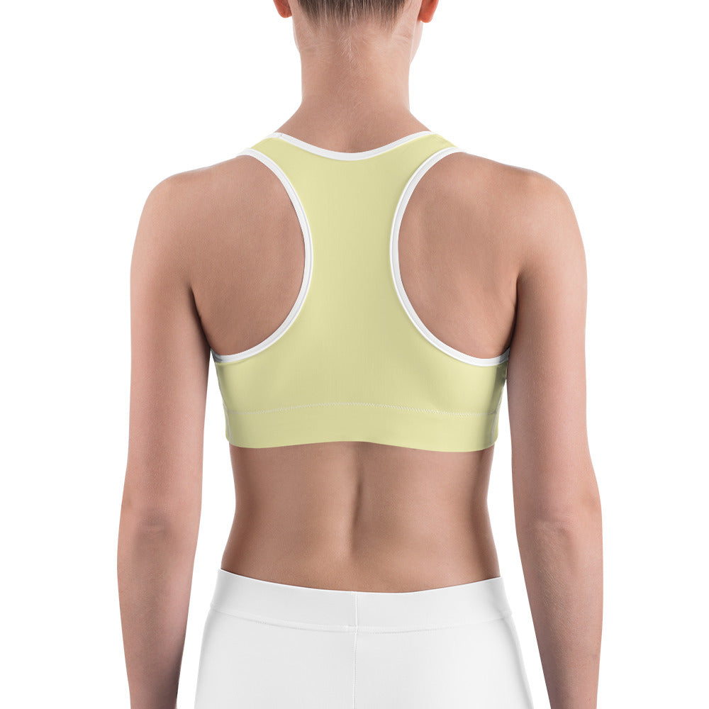 pastel yellow sports bra