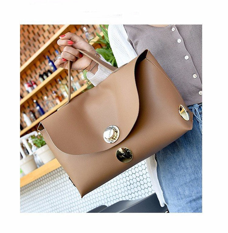 Ruishisaber Women Handbag Pu Leather Large Capacity Big Tote For Women Fashion Shoulder Bag Ladies Casual Versatile Solid Colour Bags Totes