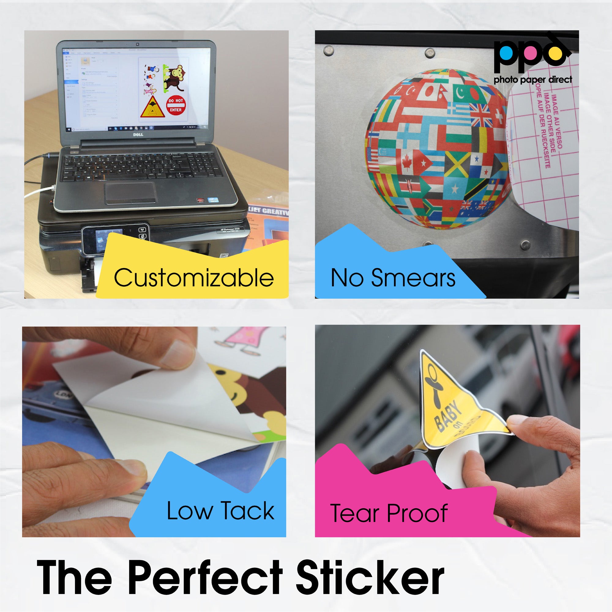 PPD Inkjet Vinyl SelfAdhesive Glossy A4 PPD36 PhotoPaperDirect UK