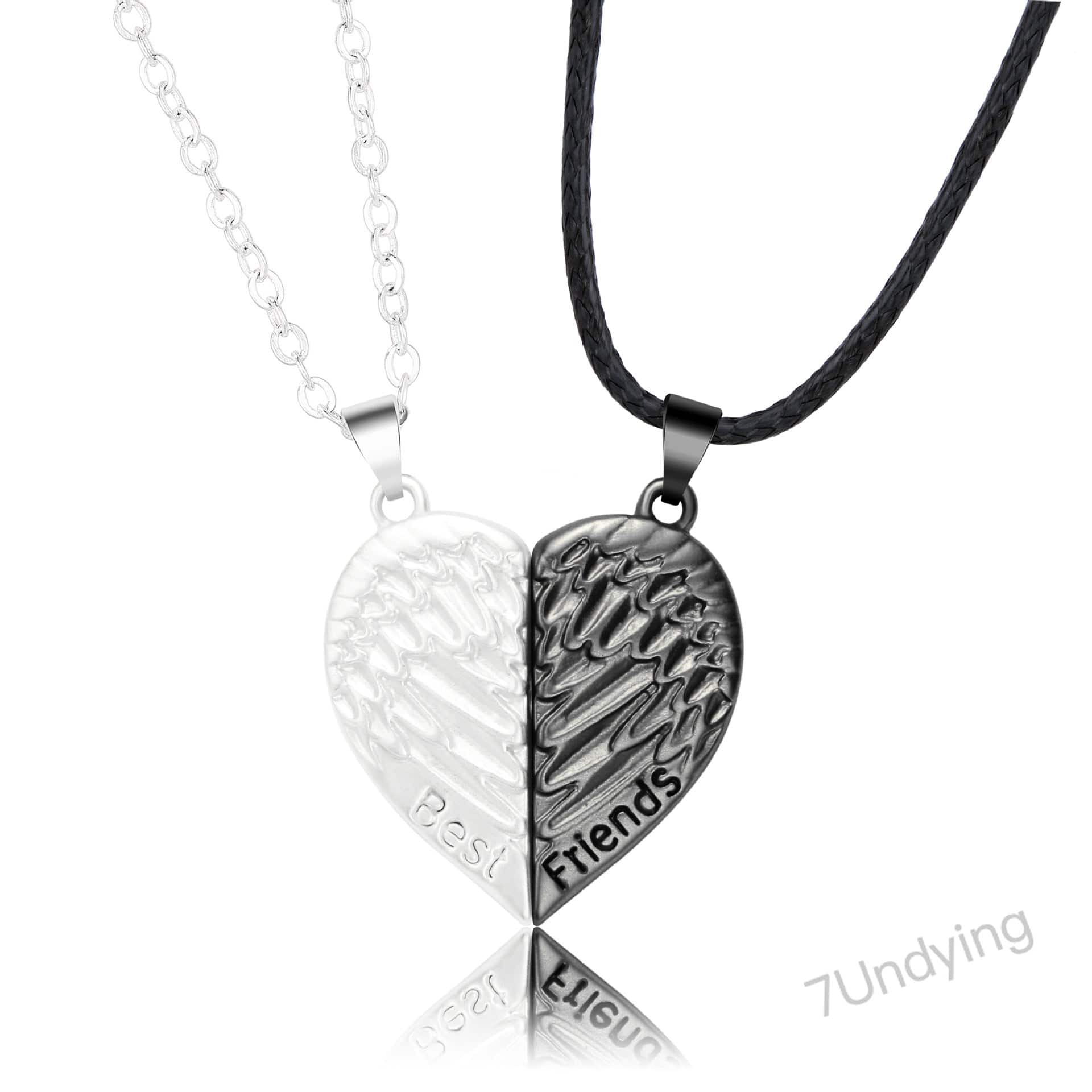 Undying Angel Wings Couple Necklace - 7Undying