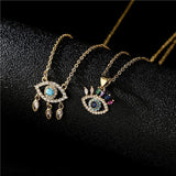 Undying 服饰与配饰 Copper Micro Inlaid Zircon Ornament Gold Small Eye Pendant - 7Undying