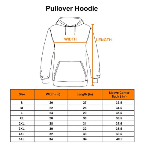 grow your grit hoddie size chart from small to 5xtra large