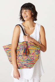 Rainbow Raffia Bag – Sahara