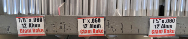 Clam Rake Aluminum Tubing