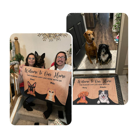 personalized pet doormats photos from happy customers