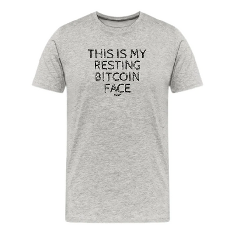 This Is My Resting Bitcoin Face Heather Grey T-Shirt