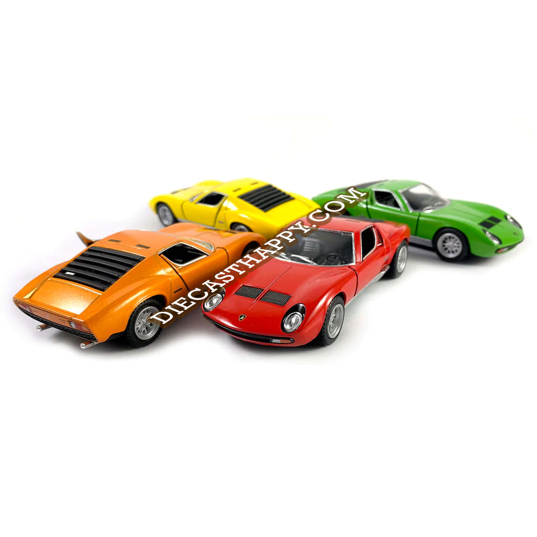 1971 Lamborghini Miura P400 1:34 Scale Diecast Model Yellow by