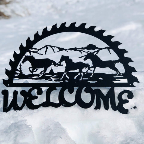 Personalized Home Decor | Metal Welcome Sign