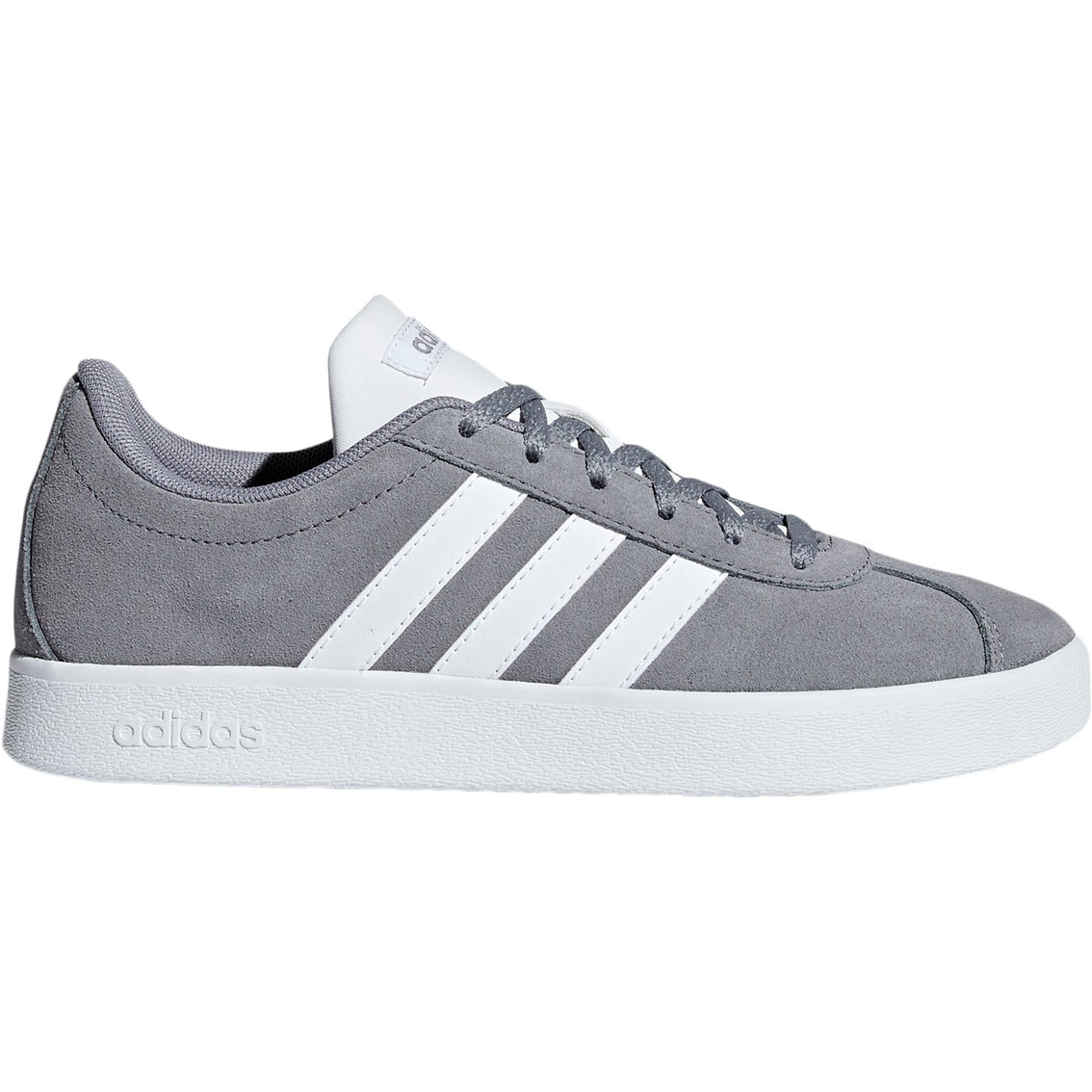 Adidas VL court 2.0 Kids Gray/White/Gray Suede eBay