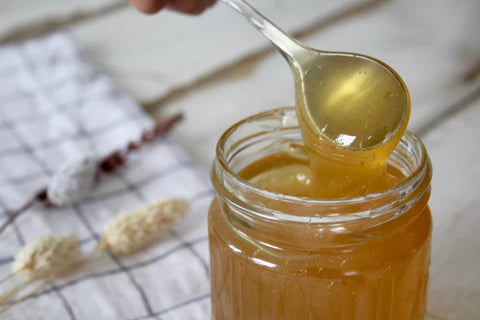 Honey on jar