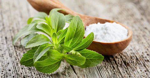 Stevia plant and sugar