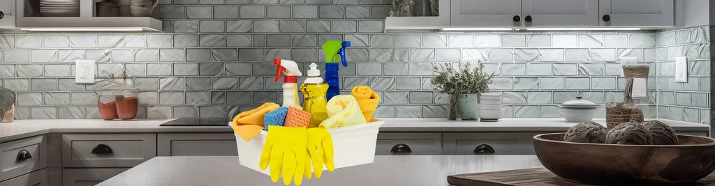 Kitchen splashback cleaning and care