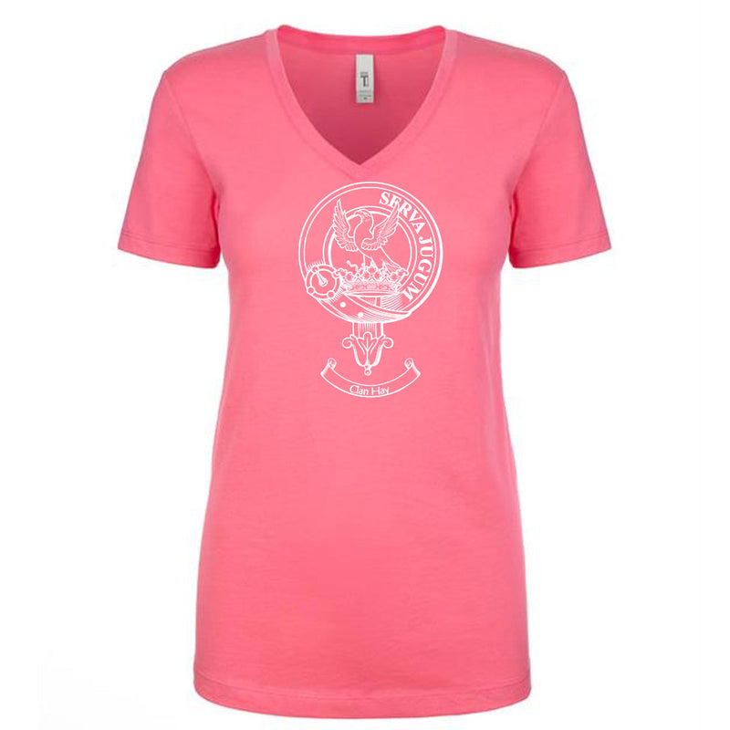 Hay Clan Crest Ladies Ouline T-Shirt